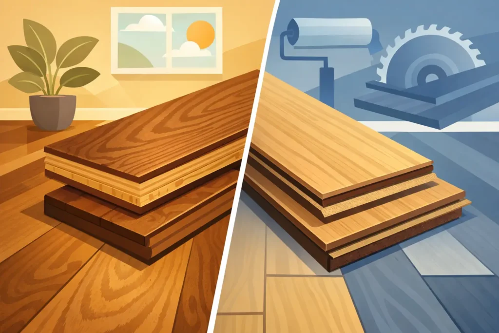 Engineered Hardwood Versus Laminate Flooring